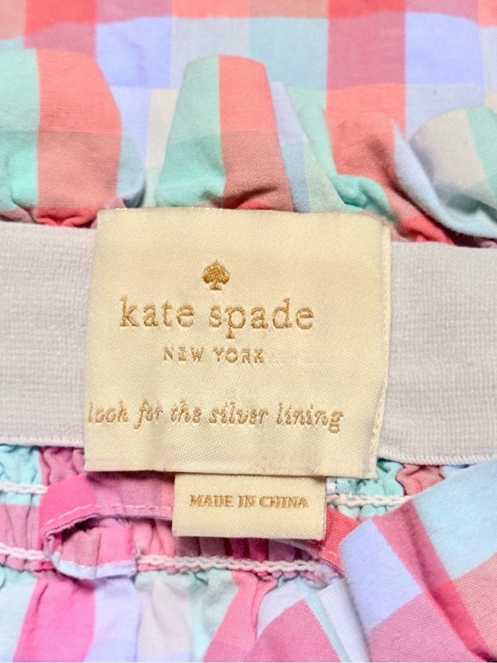 kate spade Pastel Plaid Off-Shoulder Dress Excellent Condition - Picture 3 of 10